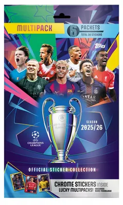 Obrázok produktu pre MULTIPACK: 6 x POUCHES, 36 x TOPPS UEFA CHAMPIONS LEAGUE 2026 STICKERS