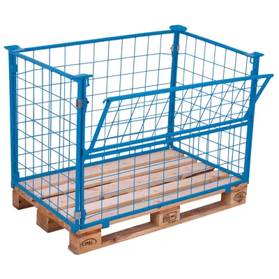 Produktbild von VARIOfit Palettenaufsatz Typ 64 aus Stahl 1200x800mm Maße, 1000mm Höhe Anthrazitgrau RAL 7016