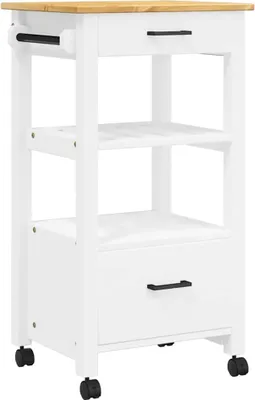Produktbild von vidaXL Küchenwagen MONZA 48x40x88,5 cm Massivholz Kiefer