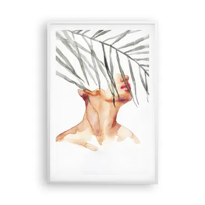 Produktbild von Gerahmtes Poster - Weißer Rahmen - Gesicht Körper Mann - 61x91,5 cm - Wand Bild - Wanddeko - Wandbilder - Kunstposter - Wandposter - Bilderrahmen - Bilder - Kunstdruck Wanddekoration - P2WPA61x91-5171