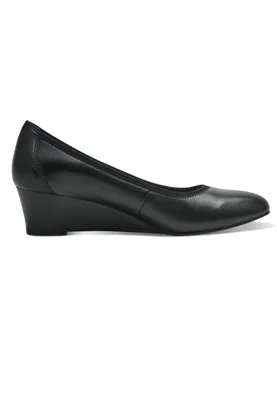 Produktbild von Tamaris Damen Pumps Leder Keilabsatz TOUCHit Fußbett 1-22320-42, Größe:41 EU, Farbe:Schwarz