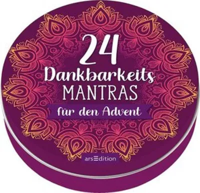 Produktbild von Adventskalender in der Dose. 24 Dankbarkeitsmantras für den Advent