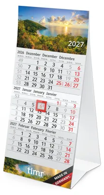 Produktbild von Timr Tischkalender 2027 klein zum Aufstellen - Motiv Karibik I tr480