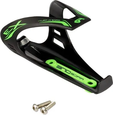 Image de Bidon de VTT - très robuste et extrêmement léger - noir et vert fluo (mat)