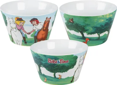 Produktbild von Bibi & Tina Schüssel Pferde - Müslischale Schale Porzellan 500ml