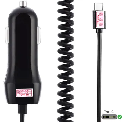 Produktbild von Ladekabel kompatibel für alle Smartphone Handy mit USB_C Auto KFZ Ladegerät USB