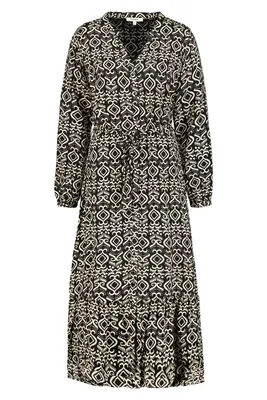 Produktbild von Garcia H30280 Langarm-midikleid Schwarz S Frau Schwarz S