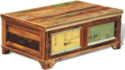 Produktbild von vidaXL Couchtisch mit Stauraum Vintage Altholz