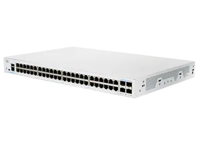 Produktbild von Cisco CBS350-24XT managed stackable Layer3 Switch: - 20x10GE Base-T(RJ45) + 4x10GE combo (RJ45/SFP+) Uplink Ports, - Switching Capacity:480Gbps, incl. rack-&wallmount Kit, - max.Stack:4Stk/192Ports/10Gbps, kein PoE,