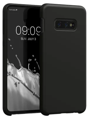 Produktbild von kwmobile Handyhülle für Samsung Galaxy S10e Hülle - Case Silikon - Kabelloses Laden - Schutzhülle Cover in Schwarz matt