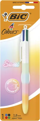 Image de Stylo à bille 4 Colors Sweet Pastel 1 mm, assortiment, 1 pièce, BIC