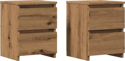 Obrázok produktu pre vidaXL Nočné stolíky 2 ks. Artisan dub 30x30x40 cm materiál na báze dreva