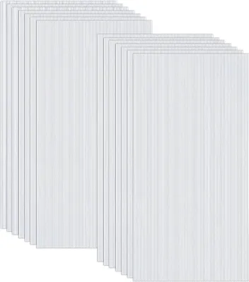 Produktbild von NAIZY 14 Stück UV-Schutz Polycarbonat Hohlkammerstegplatten 700g/㎡ Doppelstegplatte Gewellte Gewächshausplatte für Garten Treibhaus(605x1210x4mm, Transparent)
