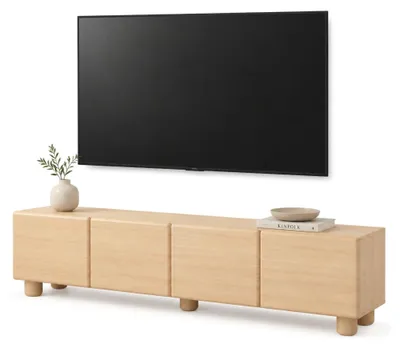 Produktbild von Kaleriha - TV-Schrank, 200x38x47 cm, Braun Eiche, ein Regal
