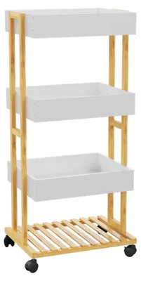 Produktbild von Houten Rollwagen für Badezimmer oder Küche von Five® - Weiß - Dekorativ | Nachhaltig