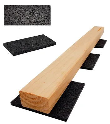 Productafbeelding van Terraspaden 100 x 50 mm, dikte: 3 mm, 6 mm, 8 mm, 10 mm, 20 mm | Onderlegmateriaal van rubbergranulaat | Kies dikte en hoeveelheid (100 x 50 x 3 mm, hoeveelheid: 250 stuks)