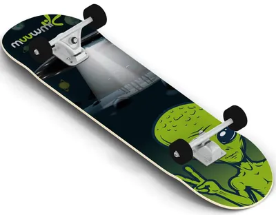 Produktbild von Muuwmi Skateboard Abec 5, Farbe:Alien