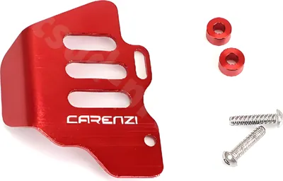 Zdjęcie produktu dla Osłona łańcucha Carenzi, czerwona, aluminiowa, OEM 289077T