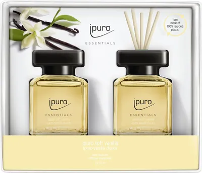 Produktbild von ipuro Raumduft Essentials Set Soft Vanilla 2 x 50 ml