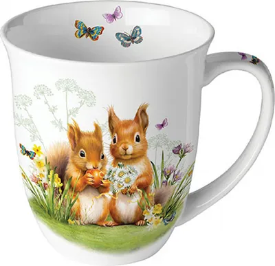 Obrázok produktu pre Porcelánový hrnček 0,4 l – Malé veveričky