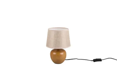 Zdjęcie produktu dla Lampa stołowa LUXOR brązowo-beżowa 1xE14x40W tkanina wym:26x18x18cm IP20 RL
