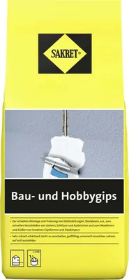 Produktbild von SAKRET Bau- und Hobbygips 1,5 kg Beutel weiß