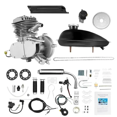 Produktbild von Fahrrad Motor Kit - 80cc 2-Takt Benzinmotor - 2,2 kW Hilfsmotor - Mit Schalldämpfer - CDI Zündung - Schwarz