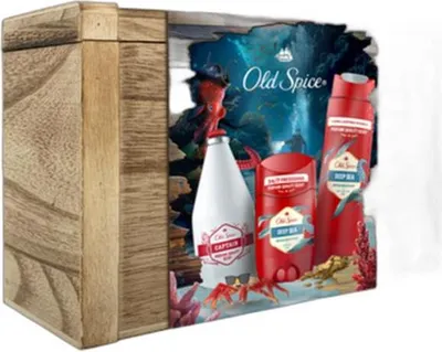 Zdjęcie produktu dla Old Spice Zestaw Prezentowy: Dezodorant Deep Sea, Żel Pod Prysznic I Balsam Po Goleniu Captain