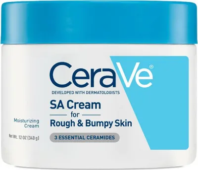 Produktbild von CeraVe SA Cream for Rough & Bumpy Skin, Unisex, Creme, trockene Haut, Raue Haut, Feuchtigkeitsspendend, Feuchtigkeitsspendend, Weichmachend, Topf, AQUA/WATER/EAU, GLYCERIN, PARAFFINUM LIQUIDUM/MINERAL OIL/HUILE MINERALE, GLYCERYL STEARATE,...