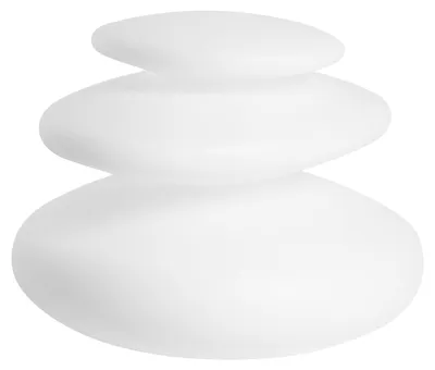 Produktbild von BELIANI LED Outdoor Tischlampe Weiß aus Kunststoff 28 cm mit Fernbedienung IP54 Wasserfest Modern Garten Terrasse Beleuchtung Tischleuchte