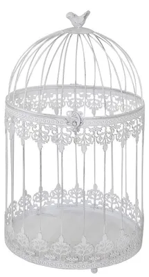 Produktbild von Dekorative Vogelkäfig Frida Weiß Shabby Chic, Groß