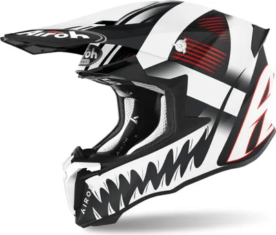 Produktbild von Crosshelm Schutzhelm Motorradhelm AIROH Twist 2.0 Mask Weiß Schwarz Größe XS