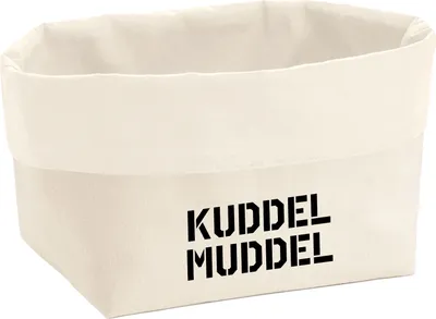 Produktbild von Huuraa Organizer Kuddelmuddel Schriftzug 8 Liter Large Canvas Baumwolle Utensilo Geschenkidee