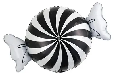 Produktbild von Folienballon "Cukierek" in Schwarz-Weiß, 34x50 cm - Godan