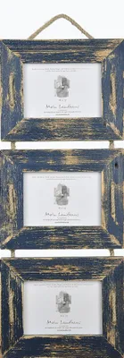 Immagine prodotto di Cornice con corda Trio 13x18 cm blu scuro Dark Sky in legno riciclato