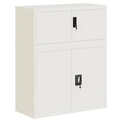 Zdjęcie produktu dla vidaXL Szafka na dokumenty biała 90x40x110 cm stalowa