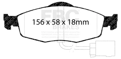 Obrázek produktu pro EBC Sada brzdových destiček YELLOWSTUFF Přední Ford 5023993 6877837