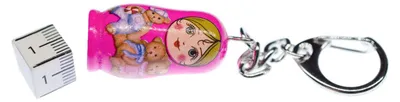 Produktbild von Babuschka Schlüsselanhänger Miniblings Puppe Holz Pink