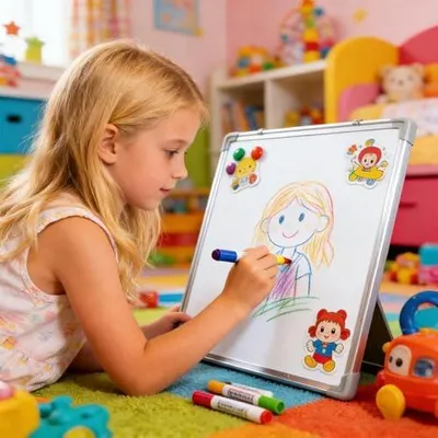 Produktbild von Tragbare magnetische Schreibtafel für Wandmontage | Whiteboard für Zuhause, Büro und Schule