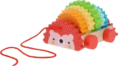 Produktbild von Petit Collage Holz Nachziehtier - Igel Spielzeug Klassiker