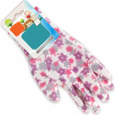 Produktbild von RAVI Gartenhandschuhe, Handschuhe aus Polyester, rutschfeste Arbeitshandschuhe für Allergiker
