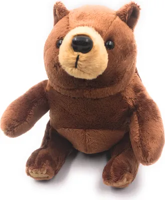 Image de Onwomania Peluche Tissu Animal Ours brun assis Prédateur 16 cm
