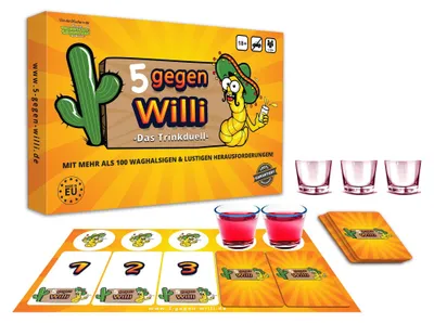 Produktbild von 5 gegen Willi - Das Trinkduell Trinkspiel Saufspiel Partyspiel Gesellschaftsspiel