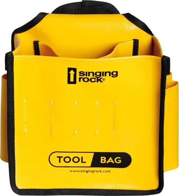 Gelbe Transporttasche "Tool Bag" von singing rock; ideal für Arbeitssicherheit und Ausrüstung.