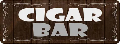 Produktbild von vianmo Blechschild 10x27 cm Cigar Bar Zigarrenbar