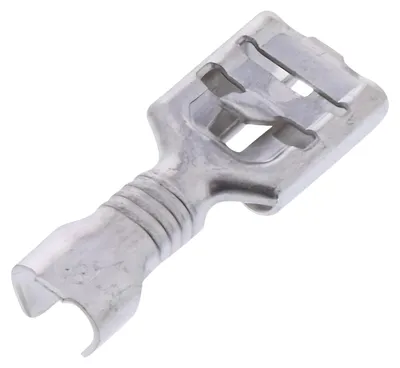 Immagine prodotto di Guaina per connettori a crimpare, modello JMP, non isolata, per cavi da 1,0 a 2,5 mm, dimensioni 6,3 x 0,8 mm, confezione da 25 pezzi