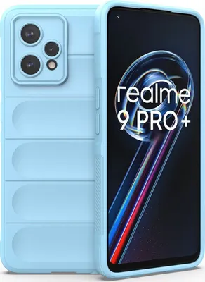 Produktbild von Mobigear Bumpy  Realme 9 Pro Plus Hülle Flexibles TPU Backcover - Blau