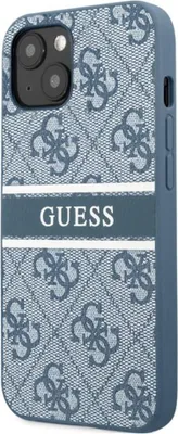 Produktbild von Guess, Schutzhülle für iPhone 13 Elegant mit 4G-Streifenmuster, Blau
