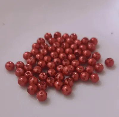 Produktbild von Glasperlen - Typ 'rund' - 20g - 6 mm - Pink dunkel