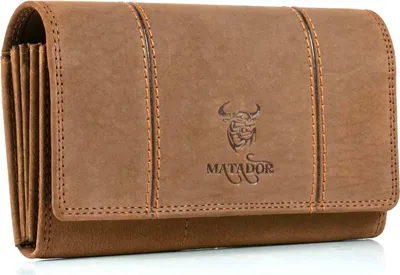 Produktbild von MATADOR BRÜGGE XL Leder Portemonnaie Damen Langbörse Hell-Braun